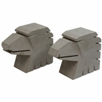 Two (2) Eagle Head Bookends