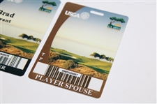 Brad Bryant's 2008 US Open at Torrey Pines USGA Player Access Badge w/Spouse & Family Badge