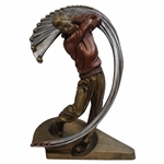 Post Swing Stop-Action Sequence Shot Austin Golf Sculpture - Great Condition