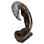Post Swing Stop-Action Sequence Shot Austin Golf Sculpture - Great Condition