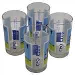 Four (4) Classic Post-Swing Birdie Golfer CPO Club Naval Station Drinking Glasses