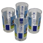 Four (4) Classic Post-Swing Birdie Golfer CPO Club Naval Station Drinking Glasses