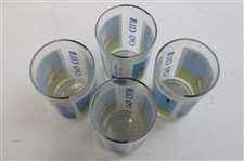 Four (4) Classic Post-Swing Birdie Golfer CPO Club Naval Station Drinking Glasses
