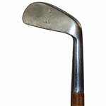 Hand Forged Smooth Face Lofter Walking Stick, With Cm, Brass Tip, Circa 1900’s
