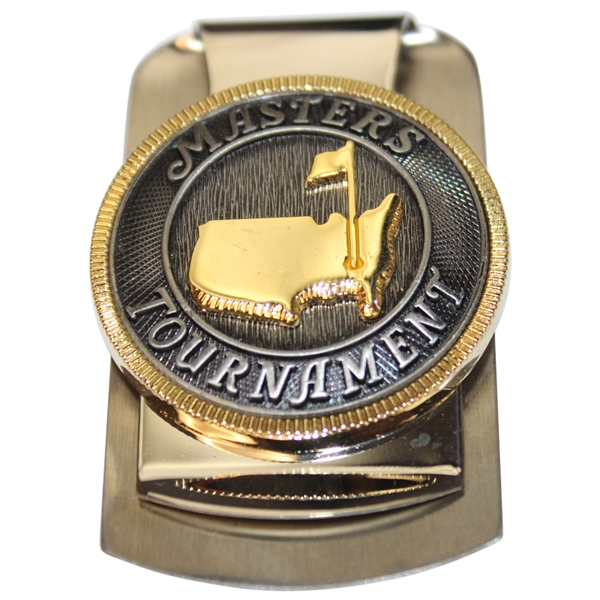 Masters Logo Undated Gold Tone & Pewter Money Clip