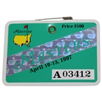 1997 Masters Tournament SERIES Badge #A03412 - Tiger Win