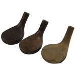 Three (3) Vintage Wood Golf Club Heads