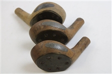 Three (3) Vintage Wood Golf Club Heads