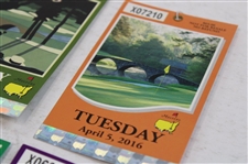 2013 & 2016 Masters Tournament Drive/Chip & Putt, Monday, Tuesday & Wednesday Practice Rd Tickets (6)