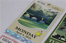 2013 & 2016 Masters Tournament Drive/Chip & Putt, Monday, Tuesday & Wednesday Practice Rd Tickets (6)