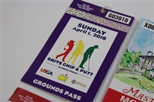 2017 & 2018 Masters Tournament Drive/Chip & Putt, Monday, Tuesday & Wednesday Practice Rd Tickets (8)