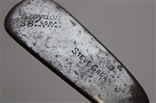 Three (3) Wood Shaft Clubs Spalding H.C. Hackbarth 2 Iron, LH Kroydon Mid Iron & Steve Gagan Kroydon Putter