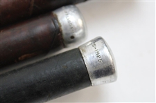 Three (3) Wood Shaft Clubs Spalding H.C. Hackbarth 2 Iron, LH Kroydon Mid Iron & Steve Gagan Kroydon Putter