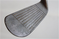 Two (2) Wood Shaft Clubs Spalding 5-J Heather Mashie & Spalding W. Robertson P-22 Mid Iron