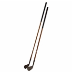 Two (2) Wood Shaft Clubs Spalding 5-J Heather Mashie & Spalding W. Robertson P-22 Mid Iron
