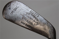 Four (4) Wood Shaft Irons R.M. Thomson Special, Wilson Triumph Jigger, Spalding Mashie Niblick & Kroydon Driving Iron