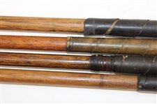 Four (4) Wood Shaft Irons R.M. Thomson Special, Wilson Triumph Jigger, Spalding Mashie Niblick & Kroydon Driving Iron