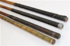 Four (4) Wood Shaft Irons R.M. Thomson Special, Wilson Triumph Jigger, Spalding Mashie Niblick & Kroydon Driving Iron