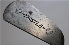 Three (3) Wood Shaft Irons Thistle Mid Iron, AMPCO Mid Iron & Walter Hagen Mashie 