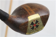 Three (3) Fancy Face Woods LH Spalding 3 Wood, R.T. Jones Spalding 2 Wood & Co-ordinator Brassie
