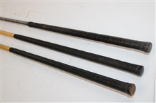 Three (3) Fancy Face Woods LH Spalding 3 Wood, R.T. Jones Spalding 2 Wood & Co-ordinator Brassie