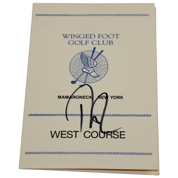 Davis Love III Signed Winged Foot West Course Official Scorecard JSA ALOA