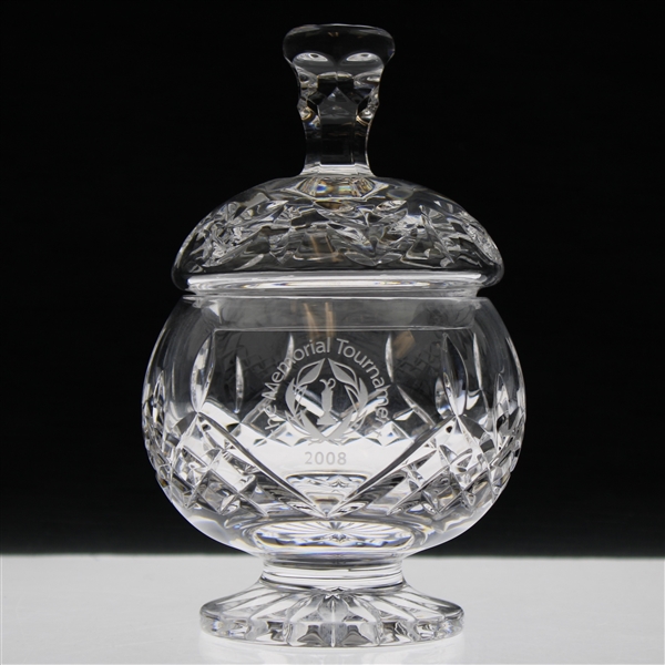 Mark Calcavecchias 2008 Memorial Tournament Glass Bowl w/Lid