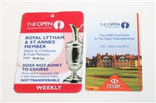 Four (4) The Open Championship Tickets 2014 Wednesday, 2019 Thursday, 2012 Series, 2012 Clubhouse