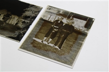 Two (2) Vintage Glass Negative Plates - Action Shot & Pose