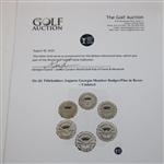 Six (6) Titleholders Augusta Georgia Member Badges/Pins in Boxes - Undated