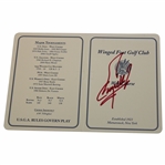 Fuzzy Zoeller Signed Winged Foot Golf Club Scorecard JSA ALOA
