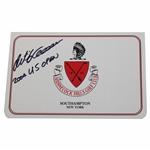 Retief Goosen Signed Shinnecock Hills Golf Club Scorecard Inscribed '2004 US Open' JSA ALOA