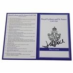 David Duval Signed Royal Lytham & St. Annes Golf Club Scorecard JSA ALOA