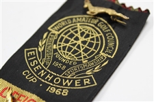1968 World Amateur Golf Council Eisenhower Cup Officials Ribbon with Pins