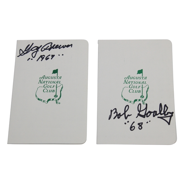 Gay Brewer & Bob Goalby Signed Augusta National SCs w/Years Won Notation JSA ALOA