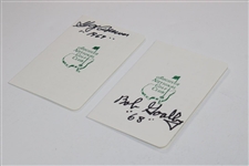Gay Brewer & Bob Goalby Signed Augusta National SC's w/Years Won Notation JSA ALOA