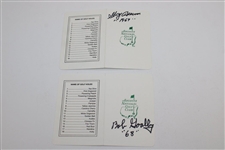 Gay Brewer & Bob Goalby Signed Augusta National SC's w/Years Won Notation JSA ALOA