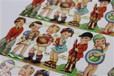 Six (6) Vintage Sports Die-Cut Panels 