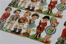 Six (6) Vintage Sports Die-Cut Panels 