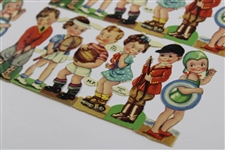 Six (6) Vintage Sports Die-Cut Panels 