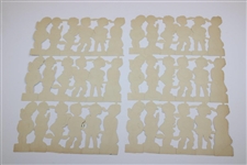 Six (6) Vintage Sports Die-Cut Panels 