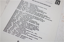 Signed Contracts, TV Release Forms, Participation & other for 1989 Ins. Youth Classic