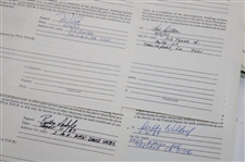 Signed Contracts, TV Release Forms, Participation & other for 1989 Ins. Youth Classic