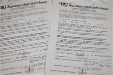 Signed Contracts, TV Release Forms, Participation & other for 1989 Ins. Youth Classic