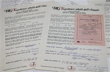 Signed Contracts, TV Release Forms, Participation & other for 1989 Ins. Youth Classic