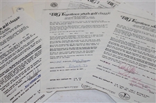 Signed Contracts, TV Release Forms, Participation & other for 1989 Ins. Youth Classic