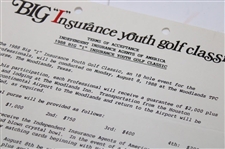 Signed Contracts, TV Release Forms, Participation & other for 1989 Ins. Youth Classic