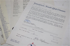 Signed Contracts, TV Release Forms, Participation & other for 1989 Ins. Youth Classic