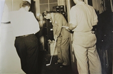 c.1930's Original Photo of Horton Smith Putting Setup in Office