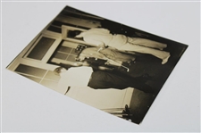 c.1930's Original Photo of Horton Smith Putting Setup in Office